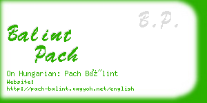 balint pach business card